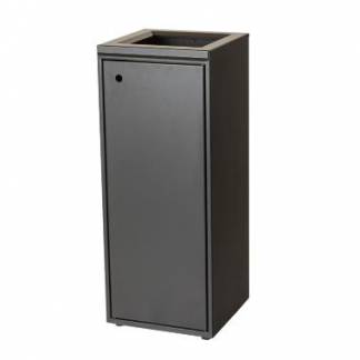 Affaldsstativ Tina Trolleys 100ltr m &aring;bent l&aring;g Sort til kildesortering