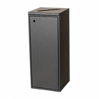 Affaldsstativ Tina Trolleys 100ltr med papirindkast Sort til kildesortering