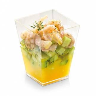 Dessertb&aelig;ger 160ml 59x59x72mm konisk KOVA klar PLA