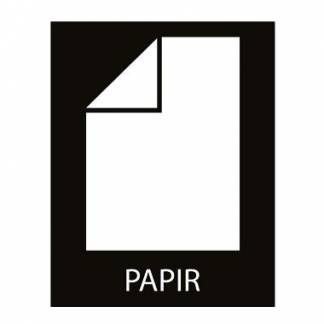 Piktogram papir L120xB75mm hvidt uden baggrund