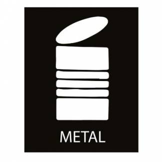 Piktogram metal L120xB50mm hvidt uden baggrund