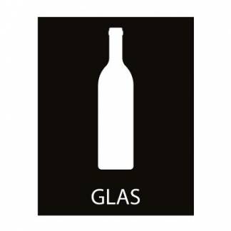 Piktogram glas L120xB35mm hvidt uden baggrund