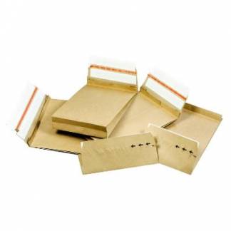 E-handelspose L430xB320/75xH2mm kraft papir med tape