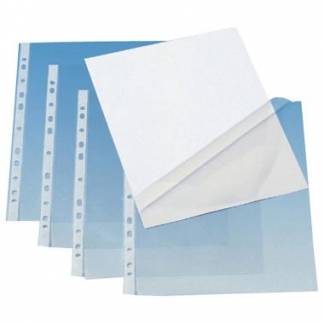 Plastlomme Q-connect klar &aring;ben top/side 0,08mm pr&aelig;get A4 PP