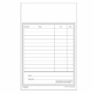 Kasseblok 100 ark hvid perforeret papir L178xB100xH8mm