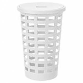 Vasket&oslash;jskurv rund &Oslash;46,2xH63,2cm 54ltr PP med l&aring;g hvid