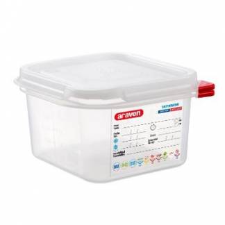 Beholder Araven luftt&aelig;t L17.6xB16.2xH10cm 1/6GN 1.7ltr polypropylen l&aring;g klar