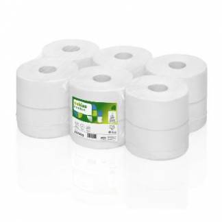 Toiletpapir Satino Comfort Jumbo Mini 2-lag &Oslash;18cm 180 m hvid
