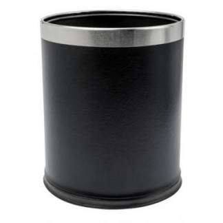 Papirkurv 10 ltr L&aelig;derlook Sort