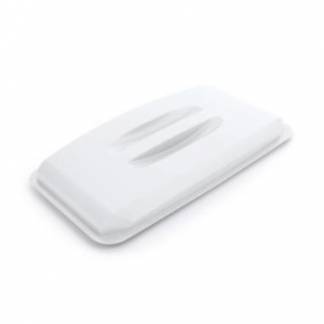 L&aring;g til 60L beholder L50xB27xH57.5cm. Plast Hvid