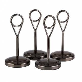 Menukortholder inkl. 20 kort. &Oslash;5xH10.5 cm. Sort metal