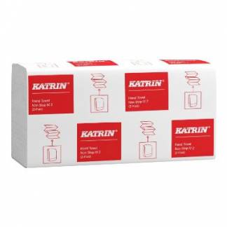 Håndklædeark Katrin Non-Stop Z-Fold 2-lag L24xB20.3xD8cm Ecolabel Mix Hvid