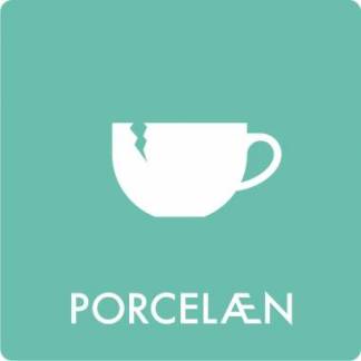 Piktogram PORCEL&AElig;N L12xB12cm