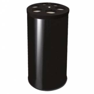 Affaldsbeholder 70ltr sort til opsamling af kopper 6 huller af &Oslash;90mm