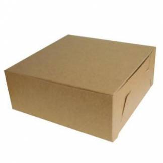 Kage&aelig;ske fold selv SE-model L280xB280xH100mm pap med l&aring;g uden rude brun/hvid