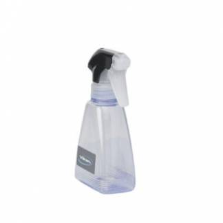 Flaske Tom Spray 250ml med Hoved/Label Klar/Sort