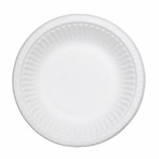 Paptallerken Catersource &Oslash;19cm dyb 400 ml clay-coated Hvid