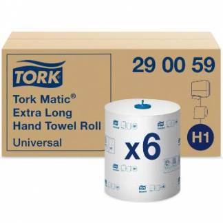 H&aring;ndkl&aelig;derulle Tork Matic Universal H1 1-lag &Oslash;19xB21cmxL280m Nyfiber Hvid
