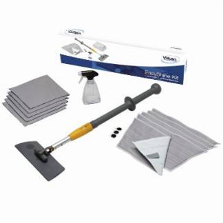 Vinduespudses&aelig;t Easy Shine Kit med 5 mopper/5 klude/1 flaske/1 fremf&oslash;rer/1 skaft