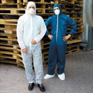 St&oslash;vdragt str 2XL med Lynl&aring;s/H&aelig;tte/Taljeelastik PP Hvid