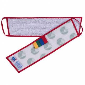 Moppe Velcro Mikro Vision Health Care Mop 40cm Microfiber Svanem&aelig;rket Hvid V&aring;d