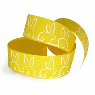 Silkeb&aring;nd 25mmx25m p&aring;ske gul