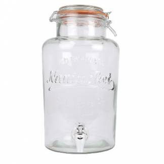 Glasbeholder 6ltr &Oslash;19xB19xH33.5cm med taphane til kolde drikke