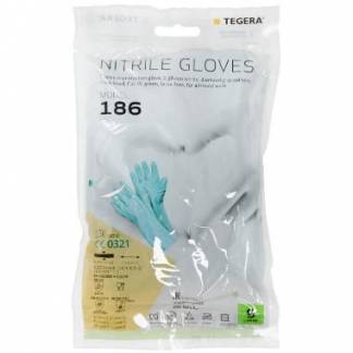 Handske kemikaliebeskyttende Tegera 186 str XL nitril med flosset foring Gr&oslash;n