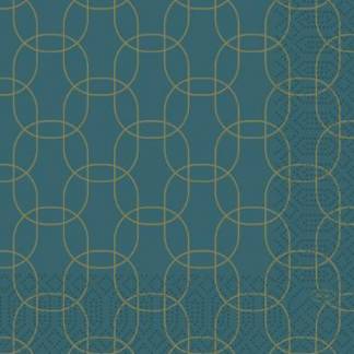 Serviet 33x33cm 1/4 folded 3-lag Golden Deco