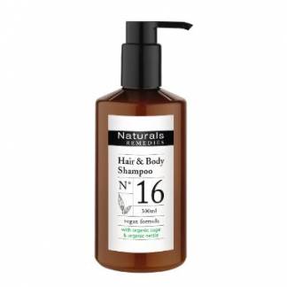 Shampoo Natural Remedies Nr. 16 Hair & Body 300ml med Cannes pumpe Vegansk