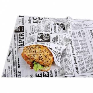 Sandwichpapir Old News L31xB23cm 50+6 gr Duplex PE-belagt FRA 106878-1 L50xB37cm