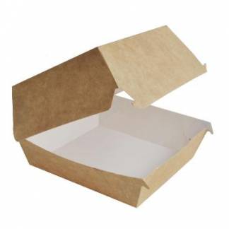 Burgerboks L100xB100xH80mm Pap brun/hvid