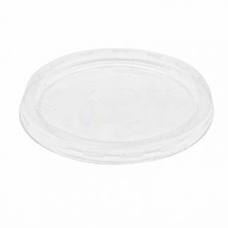 Plastl&aring;g flad Delipot rund &Oslash;101mm RPET klar