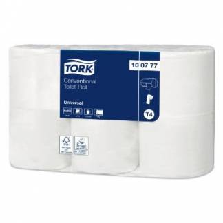 Toiletpapir Tork Universal T4 &Oslash;12cm 44,80m 2-lag hvid