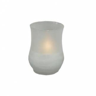 Lysbowle Br&aelig;ndetid 40 timer Frostet Hvid Glas