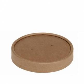 Papl&aring;g &Oslash;98mm PAP/PLA Brun Til stort B&aelig;ger Soup-To-Go