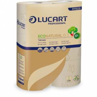 Toiletpapir Lucart Professional Econatural 6,3 &Oslash;12.0cmx27,5m 3-lags med hylse