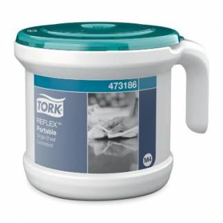 Dispenser Tork H&aring;ndkl&aelig;derulle Reflex M4 L27.8xB23.6xH22.2cm Transportabel