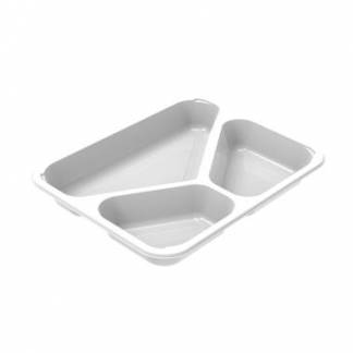 Bakke 3-rum C2227-3A 405/210/155ml L227xB178xH30mm CPET Hvid