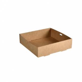 Bakke Boks 1-rum Glance Firkantet 3000ml L22.6xB22.5xH6cm Pap uden l&aring;g Brun
