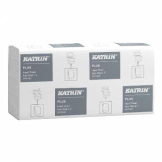 Håndklædeark Katrin Plus Non-stop W-fold 2-lag Nyfiber Hvid 21 pk x 100 stk. 