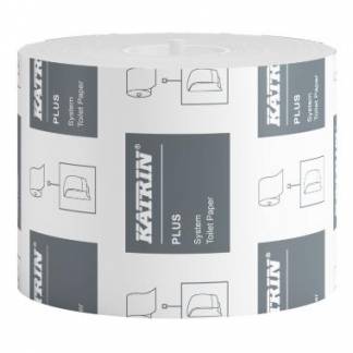 Toiletpapir Katrin Plus System 2-lag &Oslash;13.5xB10cmxL85.5m M/Hylse Nyfiber Hvid