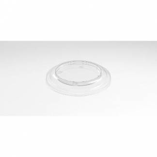 Plastl&aring;g DeliGreen Stabelbar &Oslash;129xH17.50mm RPET med antifog Transparent