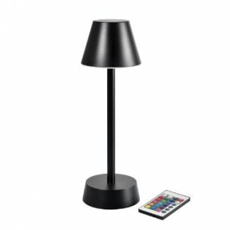 Lampe LED Zelda &Oslash;10.3xH32cm Med Fjernbetjening Sort