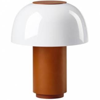 Lampe LED Zone Harvest moon &Oslash;18xH22cm Terracotta/Hvid