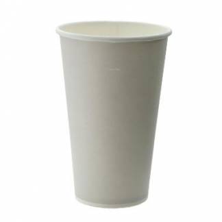 Kaffeb&aelig;ger Pap &Oslash;90xH135cm 40cl 16oz Svanem&aelig;rket Single Wall Hvid Catersource