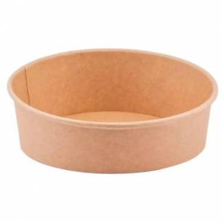 Salatsk&aring;l Catersource Rund 900ml &Oslash;185xH50mm Pap/PE Brun