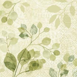 Serviet 3-lag 33x33cm Paisley Leaves