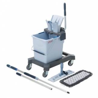 Rengøringsvogn/sæt Gulv UltraSpeed Pro på Chassis med 25ltr Spand/Moppe/Skaft