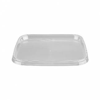 Plastl&aring;g L129xB129xH8mm PP Til 1150/600ml B&oslash;tte 24 stk/ps Klar
